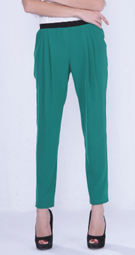 夏装新款韩版九分裤女高腰亚宽松显瘦哈伦小脚裤